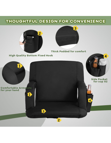 Silla de Estadio Plegable TIMSATIO con Calefacción y Masaje