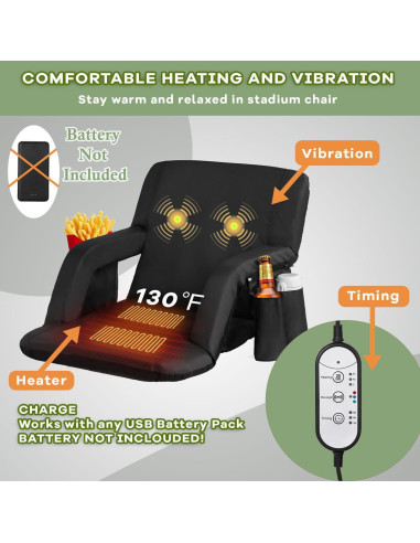 Silla de Estadio Plegable TIMSATIO con Calefacción y Masaje