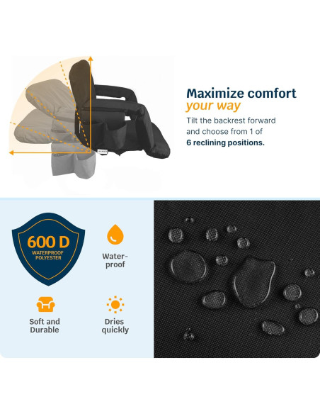 Asiento de Estadio Alpcour Deluxe con Calefacción y Masaje