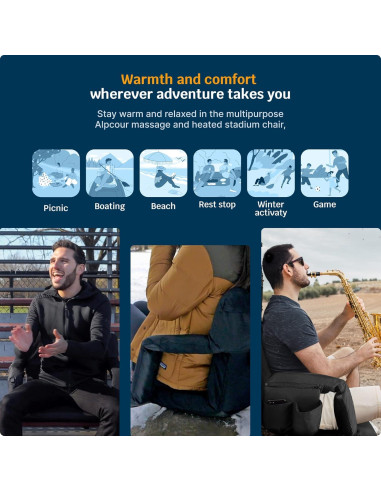 Asiento de Estadio Alpcour Deluxe con Calefacción y Masaje