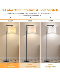 Lámpara de Pie ROTTOGOON LED 9W 3 Temperaturas Color Beige 2