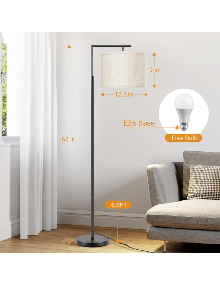 Lámpara de Pie ROTTOGOON LED 9W 3 Temperaturas Color Beige