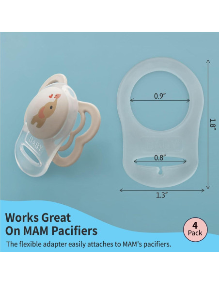 Anillos de Silicona PUTSKA para Chupete - 4 Piezas, Libre de BPA