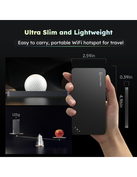 GlocalMe U3 Hotspot Móvil 4G LTE 10GB para Viajes