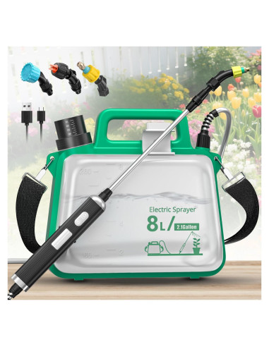 Pulverizador Eléctrico de Jardín SHIJING 2.1 Galones USB