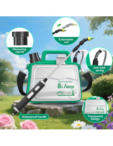 Pulverizador Eléctrico de Jardín SHIJING 2.1 Galones USB