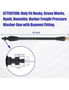 Varilla de Lavadora a Presión FIXFANS 40.64 cm con 5 Boquillas 2