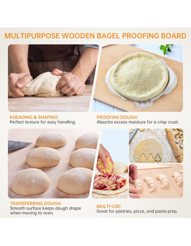 Tabla de Prueba de Madera Abedul 66x45 cm Engrosada - Ideal para Panadería