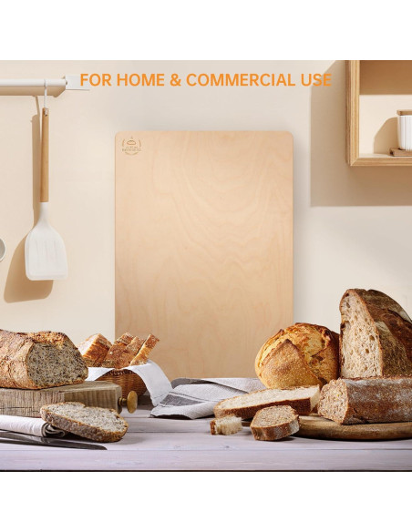 Tabla de Prueba de Madera Abedul 66x45 cm Engrosada - Ideal para Panadería