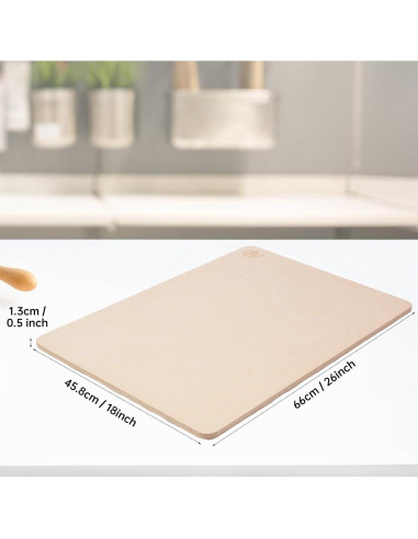 Tabla de Prueba de Madera Abedul 66x45 cm Engrosada - Ideal para Panadería