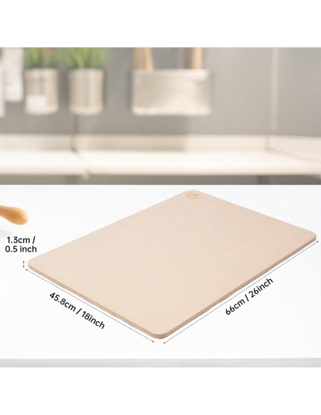 Tabla de Prueba de Madera Abedul 66x45 cm Engrosada - Ideal para Panadería