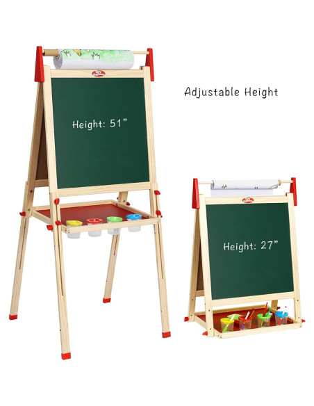 Caballete de Madera Doble Cara Easy Playhouse Flat River 68.6-129.5 cm