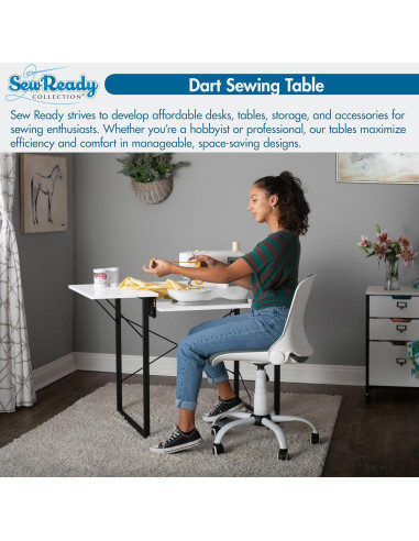 Mesa de Trabajo Sew Ready Dart Plegable para Manualidades 58.42x104.14 cm