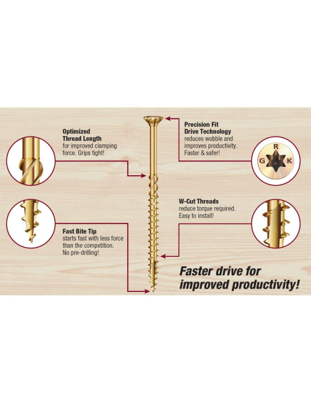 Tornillos Multiusos GRK R4 450 Piezas 4 x 100 mm