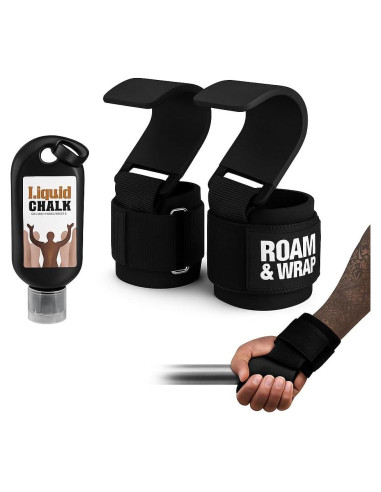 Ganchos de Levantamiento de Pesas Roam & Wrap - Neopreno Grueso
