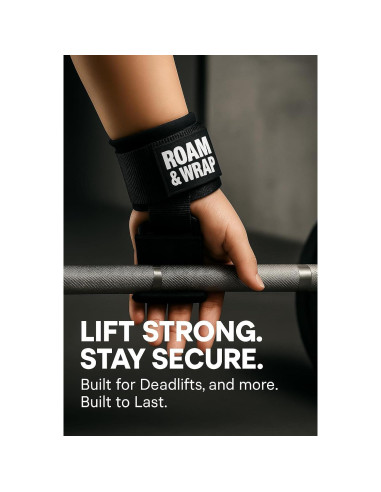 Ganchos de Levantamiento de Pesas Roam & Wrap - Neopreno Grueso