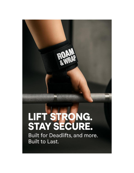 Ganchos de Levantamiento de Pesas Roam & Wrap - Neopreno Grueso