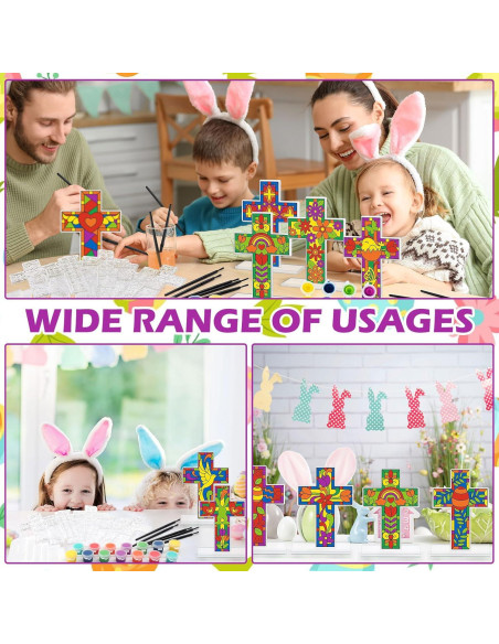 Kit de Manualidades de Cruces Religiosas Jetec - 24 Piezas Kit de Manualidades de Cruces Religiosas Jetec - 24 Piezas