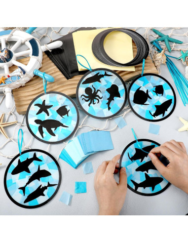 30 Piezas Atrapasueños de Papel Oceánico AmazingSpark DIY