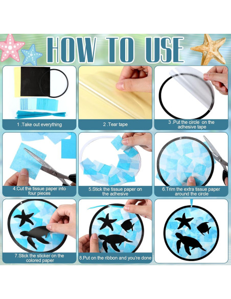 30 Piezas Atrapasueños de Papel Oceánico AmazingSpark DIY