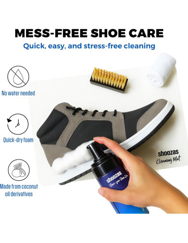 Kit de Limpieza de Zapatos Shoozas - Espuma Rápida y Efectiva