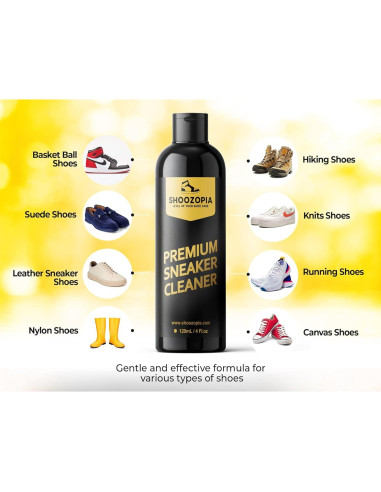 Kit de Limpieza de Zapatos Shoozopia 4oz con Cepillo y Toalla