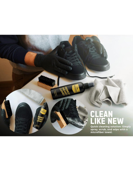 Kit de Limpieza de Zapatos Shoozopia 4oz con Cepillo y Toalla