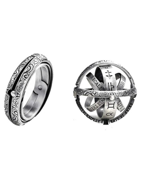 Anillo Astronómico JAJAFOOK Plateado Tamaño 8 - Regalo Elegante