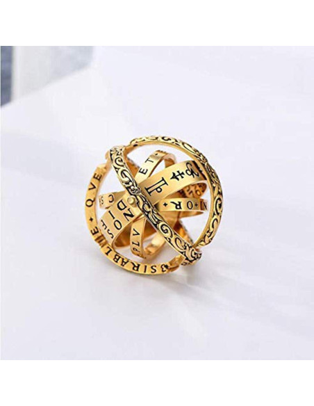 Anillo Astronómico JAJAFOOK Plateado Tamaño 8 - Regalo Elegante