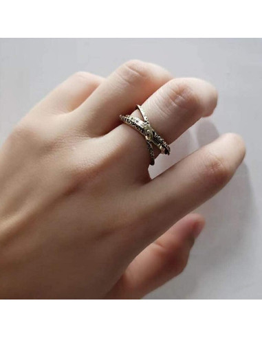 Anillo Astronómico JAJAFOOK Plateado Tamaño 8 - Regalo Elegante