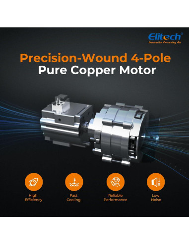 Bomba de Vacío Elitech NVP-5 5CFM 1/2HP para HVAC y Refrigeración