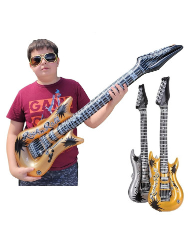 Guitarras Inflables de Rock Zugar Land 106.68 cm Oro y Plata