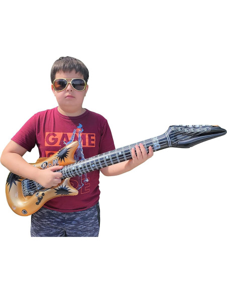 Guitarras Inflables de Rock Zugar Land 106.68 cm Oro y Plata