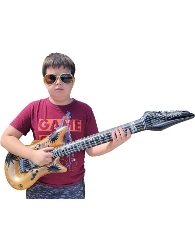 Guitarras Inflables de Rock Zugar Land 106.68 cm Oro y Plata