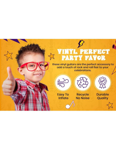Guitarras Inflables de Rock Zugar Land 106.68 cm Oro y Plata
