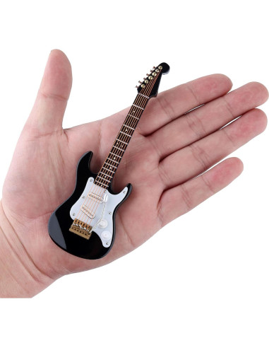 Guitarra Eléctrica Miniatura Seawoo con Soporte y Estuche