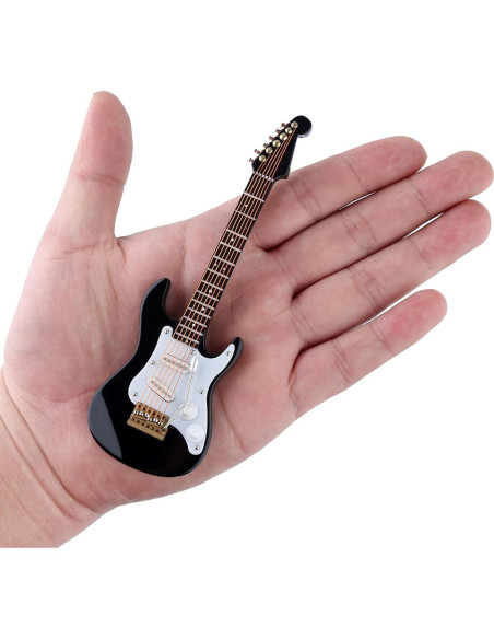 Guitarra Eléctrica Miniatura Seawoo con Soporte y Estuche