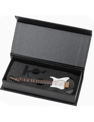 Guitarra Eléctrica Miniatura Seawoo con Soporte y Estuche