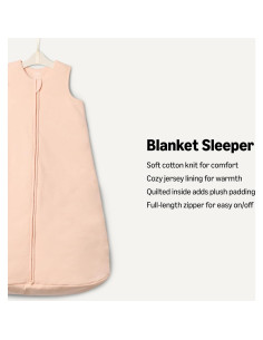 Saco de Sueño Unisex Amazon Essentials 2.5 TOG Algodón Rosa 0-6M 2