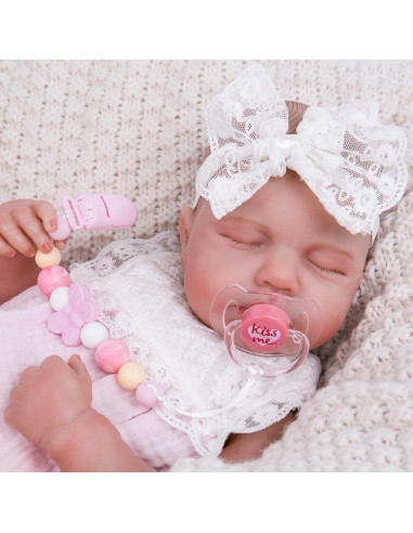 Aori Clips de Chupete Magnético Rosa para Muñecas Reborn