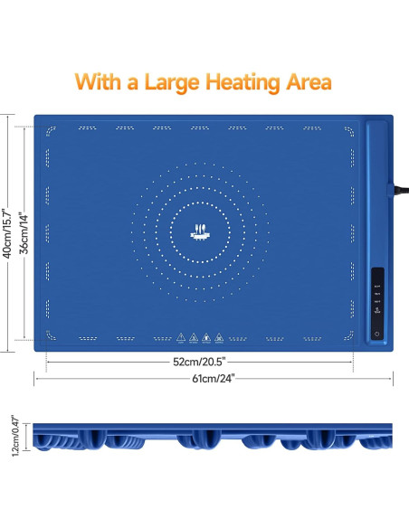 Alfombrilla Calentadora Eléctrica PHYSEN 1.36kg Plegable 3 Temperaturas
