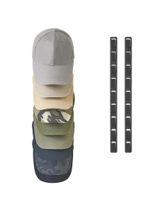 Organizador de Sombreros Mkono, Juego de 2 Soportes Pared, 18 Sombreros