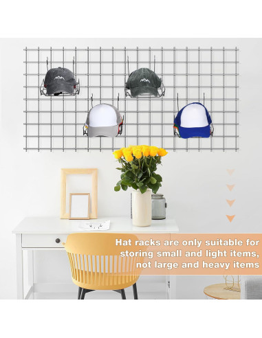 Soporte de Sombreros de Metal Yaocom - 6 Piezas, Negro, 35.1x21.6cm