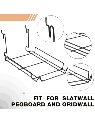 Soporte de Sombreros de Metal Yaocom - 6 Piezas, Negro, 35.1x21.6cm