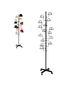 Soporte para Sombreros Montex 14 Ganchos Metal Negro