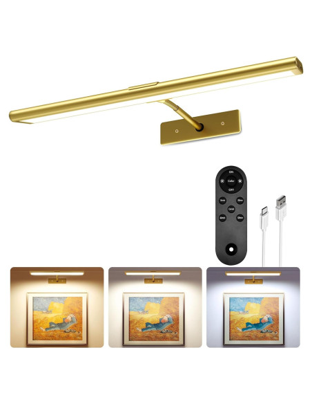 Luz de Imagen LED EZVALO 40.6cm Recargable Dimmable Dorada