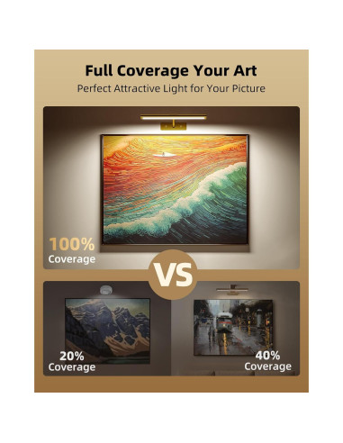 Luz de Imagen LED EZVALO 40.6cm Recargable Dimmable Dorada