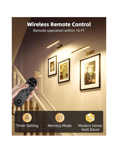 Luz de Imagen LED EZVALO 40.6cm Recargable Dimmable Dorada