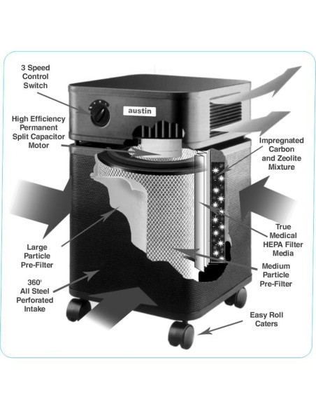 Purificador de aire Austin Air Healthmate Plus B450 - HEPA médico