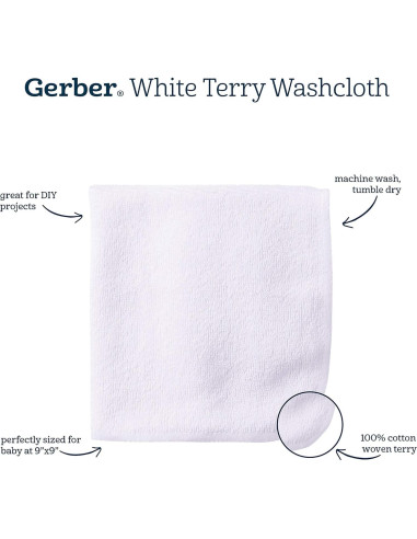 Toallitas para Bebés Gerber 6 Unidades 23x23 cm Algodón